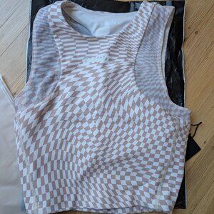 NWT Bandit Stamina Lyra Race Crop, color: Chalk with Cocoa, size: Small